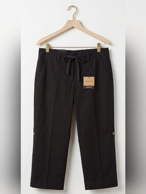 Calvin Klein Black Convertible Crop Pants Size 10